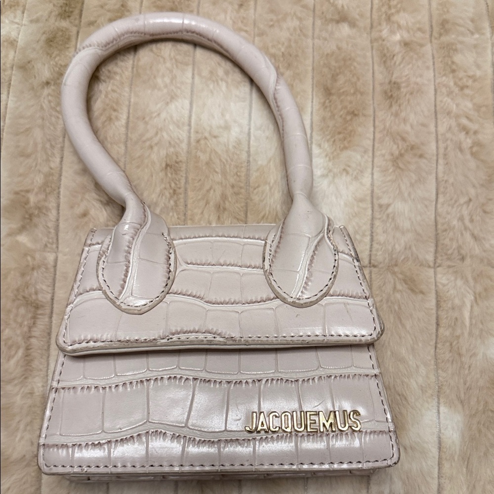 Jacquemus Mini Bag in Light Pink Cream with Gold Hardware